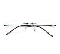 VEVESMUNDO Titanium Rimless Reading Glasses Men Women Metal Frameless Clear Blue Light Blocking Glasses