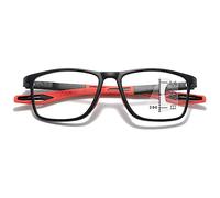 VEVESMUNDO Varifocal Reading Glasses Progressive Multifocus TR90 Lightweight Unbreakable Rectangle Larged Frame Readers
