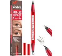 Vevivia Eyebrow Pencils for Women - Eyebrow Pen with Dual-Brush-Tip & Curved Tip for Natural Fuller-Looking Brows, Precise Hair-Like Strokes for All Brow Types, Last All-Day Brow Makeup, Blonde