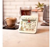 VEVMAX Premium AI Designed Coasters - Ideal for Hot Drinks on Coffee and Dining Tables - Funny, Cool, and Cute Coasters Set - Protect Surfaces Durable and Thick Drink Coasters Mythologys (6-Pack)