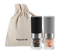 Vevok Chef Mini Salt and Pepper Grinder Sets Tiny Adjustable Coarseness Ceramic Salt Grinder Portable Spice Pepper Small Mill Shaker BBQ Party Travel Gifts…