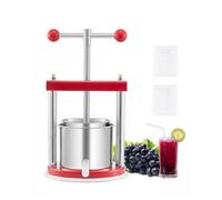 VEVOR 0.44 Gal/1.65L Fruit Wine Press, 2 Stainless Steel Barrels, Manual Juice Maker, Cider Apple Grape Tincture Honey Olive Oil Making Press with T-Handle for Outdoor Kitchen Home