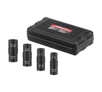 VEVOR Lug Nut Impact Socket Set, 1/2 inch Drive Metric and SAE 6-Point Flip Socket Set, 4 Total Lug Nut Sizes, CR-MO Steel Wheel Socket Set with Storage Case and Extension Bar, for Auto Repair