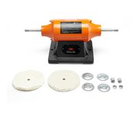 VEVOR 1/2HP Bench Buffer Polisher 6-inch Bench Polishing Buffing Machine 3450RPM Single Speed Benchtop Polisher with 2PCS Cloth Wheels & Cast Iron