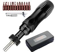 VEVOR 1/4" Drive Torque Screwdriver, Electrician's Torque Wrench With Scale, 10-70 in/lbs Range and 1 in-lbs Torque Increment, Includes Bits & Case