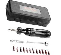 VEVOR Torque Screwdriver, 1/4" Drive Screwdriver Torque Wrench, Electrician Torque Screwdriver with Scale, 10-70 in/lbs Torque Range, 1 in-lbs Torque Increment Torque Screwdriver with Bits & Case