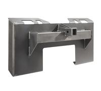 VEVOR 1/4" Skid Steer Attachment Plate, Skid Steer Mount Plate with 2.28" Hitch Receiver, Quick Attachment Loader Plate, Compatible with Deere, Kubota, Bobcat, Mahindra Skid Steers and Tractors