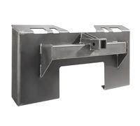 VEVOR 1/4" Skid Steer Attachment Plate, Skid Steer Mount Plate with 2.28" Hitch Receiver, Quick Attachment Loader Plate, Compatible with Deere, Kubota, Bobcat, Mahindra Skid Steers and Tractors