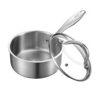 VEVOR 1.5 QT Saucepan, Stainless Steel Saucepan with Glass Lid, Multipurpose Nonstick Stainless Steel Small Cooking Sauce Pot with Ergonomic Handle, F