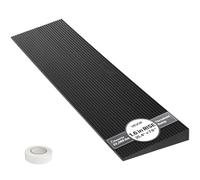 VEVOR 1.6" Rise Cuttable Threshold Ramp for Sweeping Robot, 35.4" Wide Natural Rubber Wheelchair Ramp, Non-Slip Solid Rubber Ramp with Double-Sided Tape for Doorways, Driveways, Bathroom, Smooth Tile