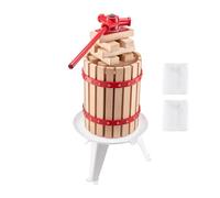 Vevor 1.6Gal/6L Wine Press, Solid Wood Basket, 8 Blocks, Manual Juice Maker For Cider/apple/grape/honey, Kitchen/home
