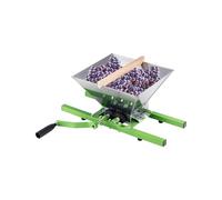 VEVOR 1.8 Gal/7L Fruit and Apple Crusher, Large Manual Grinder, Stainless Steel Fruit Scratter Pulper for Wine Cider Apple Grape Pressing, with Roller Handle for Kitchen Home, Green