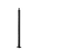 VEVOR 1-Pack Cable Railing Post, 36x2x2 in Horizontal-Hole Deck Railing Post with Pre-Drilled Holes, Stainless Steel Cable Rail Post with Horizontal and Curved Bracket, Black, 1JZLGZXHS9148RVYS001V0
