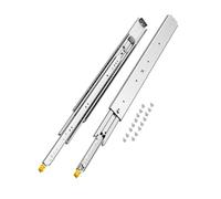 VEVOR 1 Pair Full Extension Drawer Slides 18 20 22 28 30 32 36 38 40 44 48 52 56 60 in, 500 lbs Load Capacity Locking Drawer Slides, Ball Bearing with Lock Side Mount Drawer Slide Rail