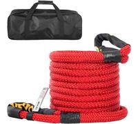 VEVOR 1\" x 31.5\' Recovery Tow Rope, 15195 kg, Heavy Duty Nylon Double Braided Kinetic Energy Rope with Loops and Protective Sleeves, for Truck Off-R