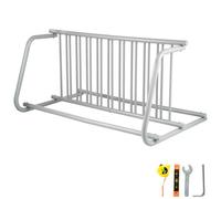 VEVOR 10 Holders Floor Bike Rack, 1.5m Length All-Steel Grid Bike Rack, 10-Bike Capacity Dual-Side Storage Stand for Garages Streets Yards Bike Events