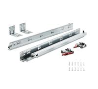 VEVOR 10 Pairs of 21 Inch Bottom Mount Drawer Slides, Heavy Duty Full Ball Bearing Extension Steel Track, Soft-Close Noiseless Guide Glides Cabinet Kitchen Runners with Locking Mechanism, 100 Lbs