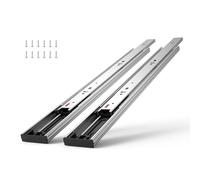 VEVOR 10 Pairs of 406.4mm Drawer Slides Side Mount Rails, Heavy Duty Full Extension Steel Track, Soft-Close Noiseless Guide Glides Cabinet Kitchen Runners with Ball Bearing, 100 Lbs Load Capacity
