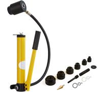 VEVOR 10 Ton Hydraulic Knockout Punch Kit, 1/2" to 2" Conduit Hole Cutter Set, KO Tool Kits W/Puncher 6 Piece, Metal Sheet Driver Tools, For Aluminum, Brass, Stainless Steel, Fiberglass and Plastic