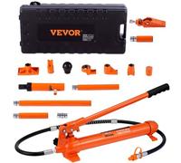 VEVOR 10 Ton Porta Power Kit, Hydraulic Ram with Pump, Car Jack with 4.6 ft/1.4 m Oil Hose, Bent Frame Repair Tool with Storage Case for Automotive, G