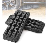 VEVOR 10 TON Traction Boards with PP Material, Recovery Boards for Off-road Vehicles/Cars/Pickups/SUVs/RVs, Pair Tire Traction Mats on Snow, Sand, Mud and Loose Terrain, Storage Bag, Short, Black