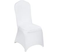 VEVOR 100 Pcs White Chair Covers Polyester Spandex Chair Cover Stretch