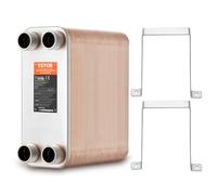 SKYSHALO Heat Transfer Unit, 5"x 12" with 100 Copper/316L Stainless Plates, Efficient for Floor & Water Heating, Snow Melt, Beer Chill