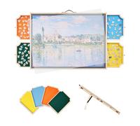 VEVOR 1000 Piece Rotating Puzzle Board with 4 Colorful Felt Drawers and Cover, 73x53cm Portable Wooden Table, Adjustable 2-Tilting-Angle Jigsaw Puzzle Accessories for Adults, Birthday Gift for Mom