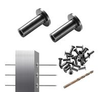 VEVOR 101 Pack T316 Stainless Steel Protector Sleeves for 3.2mm Wire Rope Cable Railing, DIY Balustrade T316 Marine Grade, Come with A Free Drill Bit, Black