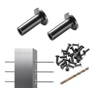 VEVOR 101 Pack T316 Stainless Steel Protector Sleeves for 3.2mm Wire Rope Cable Railing, DIY Balustrade T316 Marine Grade, Come with A Free Drill Bit, Black