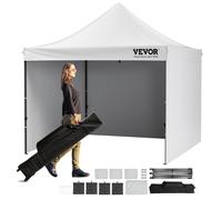 VEVOR 10x10 FT Pop up Canopy with Removable Sidewalls, Instant Canopies Portable Gazebo & Wheeled Bag, UV Resistant Waterproof, Enclosed Canopy Tent