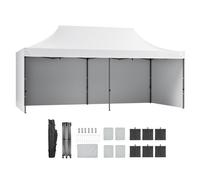 VEVOR 10x20 FT Pop up Canopy with Removable Sidewalls, Instant Canopies Portable Gazebo & Wheeled Bag, UV Resistant Waterproof, Enclosed Canopy Tent for Outdoor Events, Patio, Backyard, Party, Parking