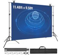 VEVOR 12 x 10 ft Heavy Duty Backdrop Stand, Height Adjustable Photography Backdrop Stand, Background Support System with 6 Clamps and A Carry Bag, for Party, Wedding, Display, Photo