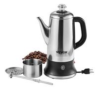 VEVOR 12 Cup Electric Percolator, 304 Stainless Steel Coffee Percolator with Keep Warm Function and Heat Resistant Handle, Classic Coffee Maker, Quick Brew and Spout