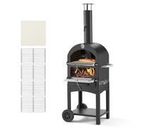 VEVOR 12" Outdoor Pizza Oven Portable Wood Pellet Pizza Oven Baked Paint Camping
