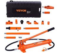 VEVOR 12 Ton Porta Power Kit, Hydraulic Ram with Pump with 4.6 ft/1.4 m Oil Hose, Portable Hydraulic Jack with Storage Case for Automotive, Garage, Farm, Mechanic (26455 LBS)