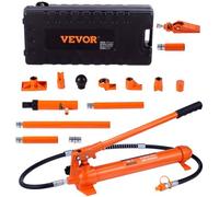 VEVOR 12 Ton Porta Power Kit, Hydraulic Ram with Pump with 4.6 ft/1.4 m Oil Hose, Portable Hydraulic Jack with Storage Case for Automotive, Garage, Farm, Mechanic (26455 LBS)