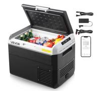 VEVOR 12 Volt Car Refrigerator, 31.7QT/30L Car Fridge, Portable Electric Cooler with -4℉~68℉ Adjustable Temperature, 12/24V DC and 100-240V AC Compressor Freezer for Outdoor, Camping, Travel, RV