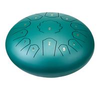VEVOR 12in & 13 Notes Steel Tongue Drum - C Major Key Rain Drum, with 2 Mallets & Carry Bag, Perfect for Yard, Musical Education & Yoga, Green