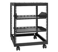 VEVOR 12U Open Frame Server Rack, 23''-40'' Adjustable Depth, Free Standing or Wall Mount Network Server Rack, 4 Post AV Rack with Casters, Holds All Your Networking IT Equipment AV Gear Router Modem