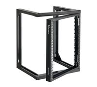 VEVOR 12U Wall Mount Server Rack, 150 lbs Max Load Capacity, Open Frame Network Rack with 180 Degrees Gate Swing, Carbon Steel, for 19-Inch IT Network Equipment & AV Devices Computer Server, Black