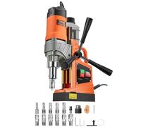 VEVOR 1300W 13000N 810RPM Magnetic Drill Press 40mm Diameter 50mm Depth 11 Drill Bits for Home Renovation Ship Building Railway Bridge