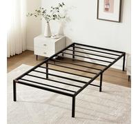 VEVOR 14 Inch Twin Metal Bed Frame Platform, No Box Spring Needed, Embedded Mattress Foundation with Steel Slat Support, Easy Assembly, Noise Free