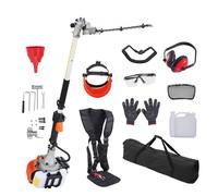 VEVOR 15.7-inch 26CC 2 Cycle Gas Hedge Trimmer, Gas Powered Pole Hedge Trimmer with Dual Sided Dual Action Blade, 270° Adjustable Trimmer Head, Suitab