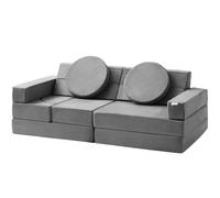 VEVOR 15-Piece Modular Kids Play Couch with 25D High-Density Sponge - Safe CPC/HCN Certified, Versatile Geometric Blocks for 4 Kids ETW001-11