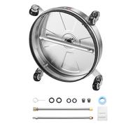 Vevor 15" Pressure Washer Surface Cleaner, Stainless Steel Pressure Washer Attachments With 4 Wheels, 4000 Max Psi