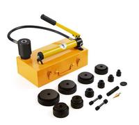 VEVOR 15 Ton Hydraulic Knockout Punch Driver Kit Hole Tool 12.7mm-101.6mm with 10 Dies