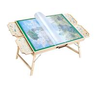 VEVOR 1500 Piece Puzzle Table with Folding Legs, 4 Drawers and Cover, 86x63cm Portable Wooden Board, Felt Surface Jigsaw Puzzle Accessories for Adults, Adjustable 6-Tilting-Angle, Gift for Mom