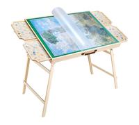 VEVOR 1500 Piece Puzzle Table with Folding Legs, 4 Drawers and Cover, 86x63cm Portable Wooden Board, Felt Surface Jigsaw Puzzle Accessories for Adults, Adjustable 6-Tilting-Angle, Gift for Mom