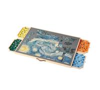 VEVOR 1500 Piece Rotating Puzzle Board with 4 Colorful Felt Drawers and Cover, 86x63cm Portable Wooden Table, Adjustable 2-Tilting-Angle Jigsaw Puzzle Accessories for Adults, Birthday Gift for Mom